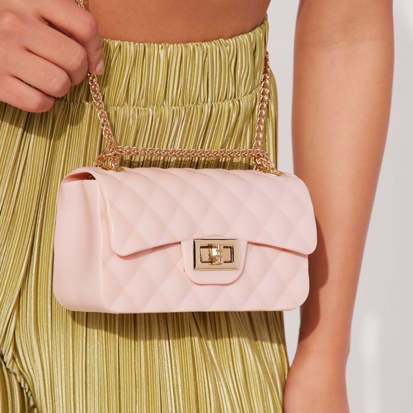 Nude Jelly Handbag With Gold Hardware - Picture 2 of 9